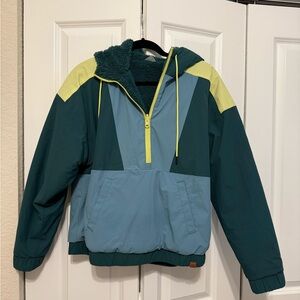 Alpine Design Teal and Light Blue Ski Jacket